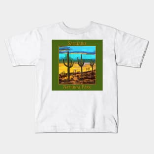 Saguaro from the Saguaro National Park in Arizona Kids T-Shirt